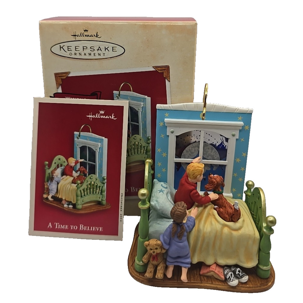 A Time To Believe 2002 Hallmark Keepsake Christmas Ornament Windup Movement U328